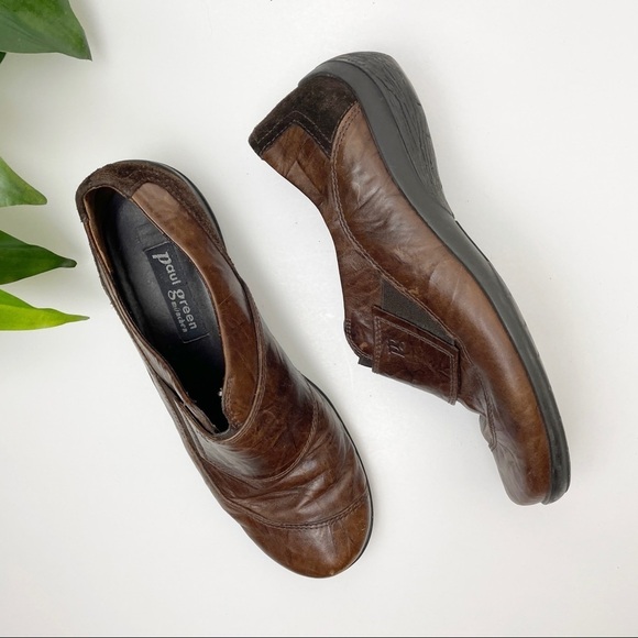 Paul Green Brown Leather Comfort Sneaker Loafers 6 - Picture 3 of 11